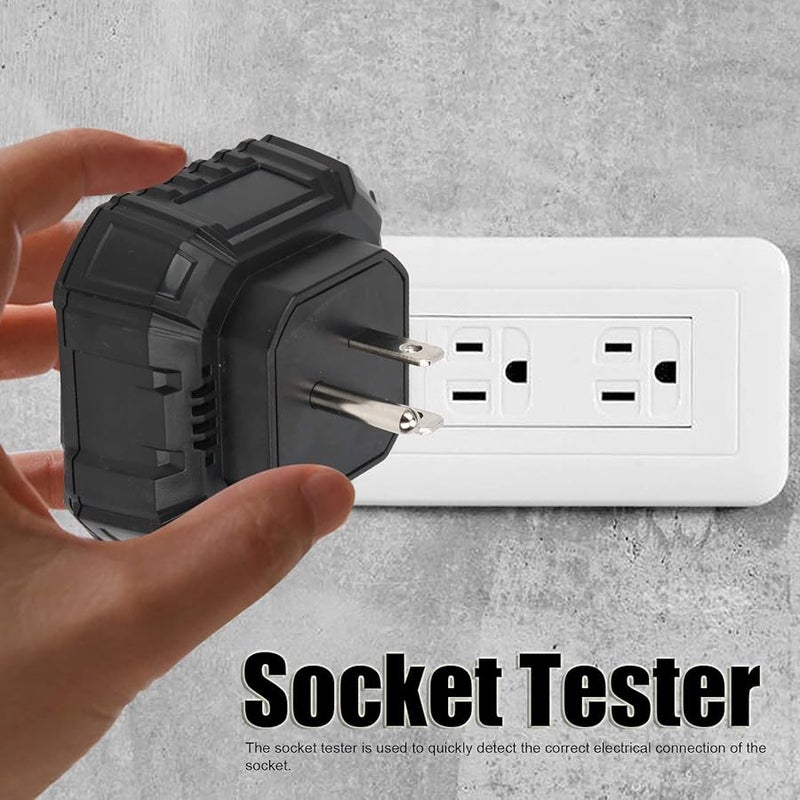 Portable Socket Tester with LCD Display for Electrical Maintenance and Frequency Testing - Image 2